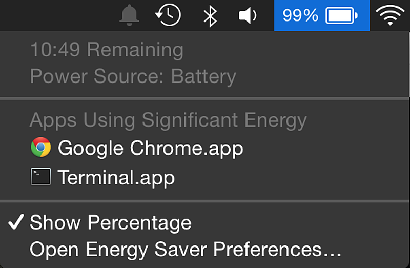 My MacBook's battery usage